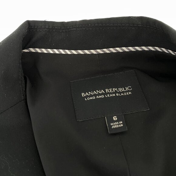 Banana Republic Long and Lean Black Blazer SIZE 6 - Picture 4 of 5
